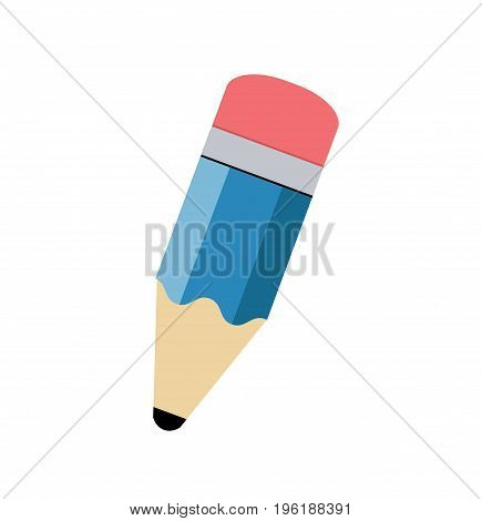 Pencil flat icon isolated on white background. Pencil logo/ symbol. Vector stock.