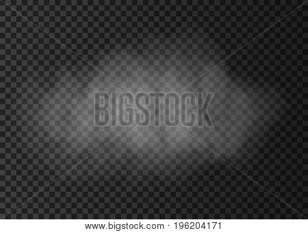 White  Fire  Smoke Cloud  Isolated On Transparent Background.