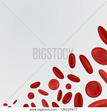 Vector Streaming Blood Cells. Abstract medical background