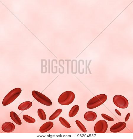Vector Streaming Blood Cells. Abstract medical background