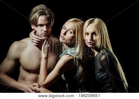 Twins With Sexy Man.