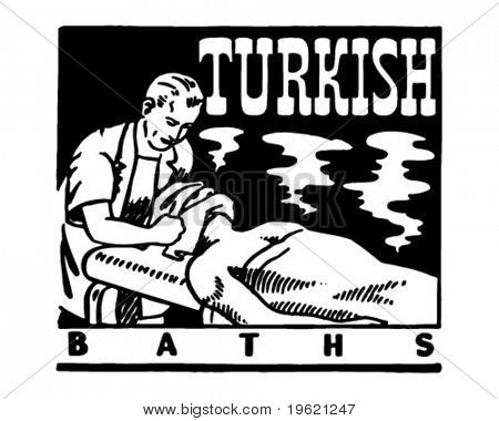 Türk Hamamı - Retro reklam sanat bayrak