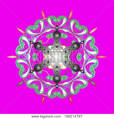 Abstract Christmass Illustration With Snowflakes On A Colorful Background. Vector Christmas Party De