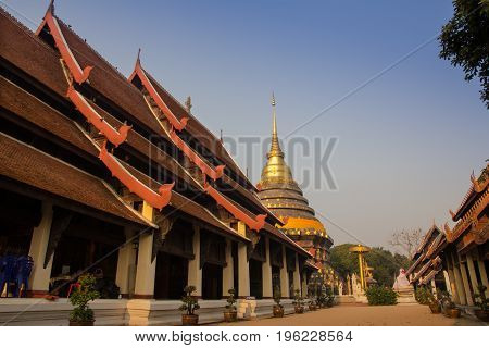 Wat Phra That Lampang Luang. Lanna architecture style temple