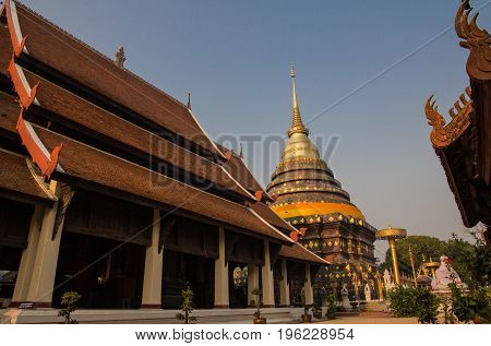 Wat Phra That Lampang Luang. Lanna architecture style temple