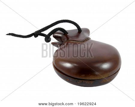 Castanets เหนือพื้นหลังสีขาว
