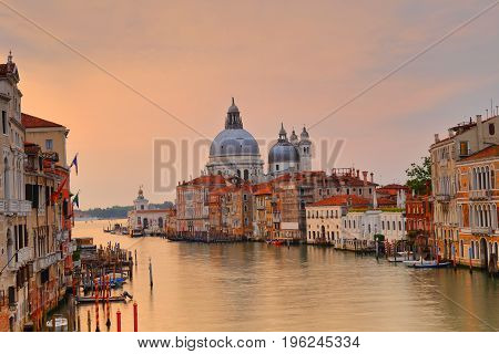 Basilica di Santa Maria della Salute on the giudecca Canal in Venice in Italy