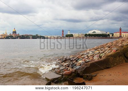 Saint-Petersburg.Russia.Vasilievsky island.Travel the classic architecture of the historic center of St. Petersburg.