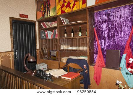 Business Office of wine production in Soviet style photo Shabo Odessa region Ukraine June 20 2017