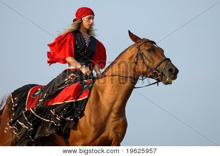 Concurso Hípico en disfraces - gitana