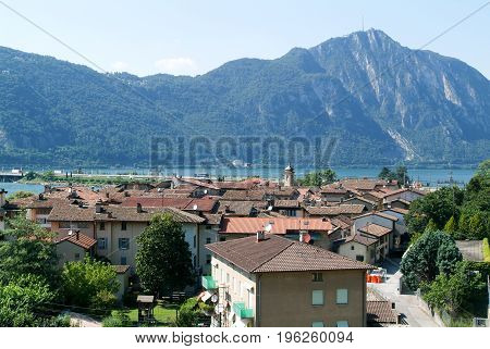 The Village Of Bissone On Lake Lugano