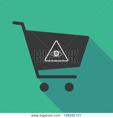 Long Shadow  Shopping Cart With An All Seeing Eye