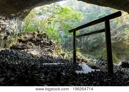 Torii in the cave