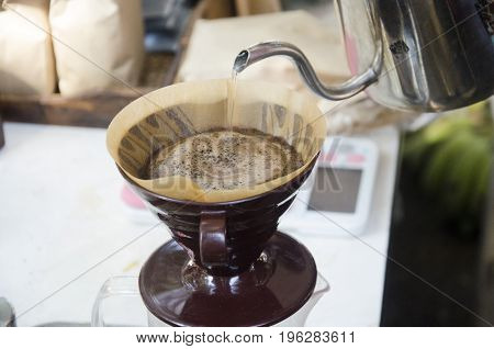 Thai People Use Drip Coffee Maker Or Dripper Made Hot Coffee For Sale