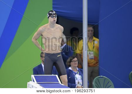 Rio de Janeiro Brazil - august 13 2016: JAEGER Connor (USA) during men's 1500 metre swimming freestyle of the Rio 2016 Olympics Games Rio 2016
