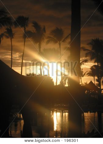 Coucher de soleil tropical