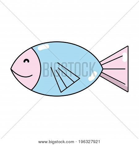 fresh fish animal to preparation meal vector illustration