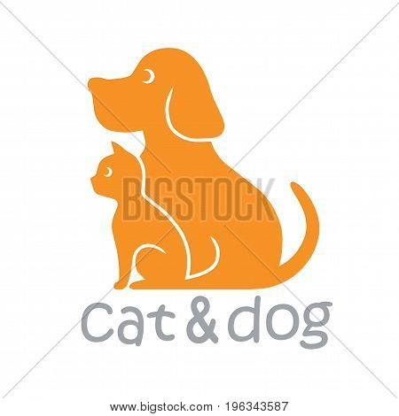 Cat and Dog Pet Logo Template Illustration Vector