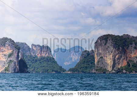 Heart shaped valley mountain in the middle of the ocean. Symbolize heart of love and romance. Can be use for valentines day.