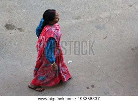 Delhi, India,  March 17: Indian women in traditional clothes on March 17, 2013, Delhi, India
