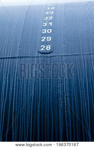 detail of the submarine enrico toti in a museum of milan