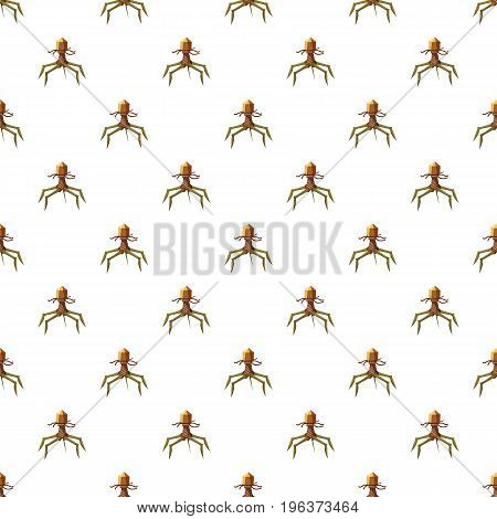Parasite pattern seamless repeat in cartoon style vector illustration