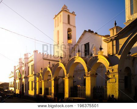 Basilica de San Francisco de Charcas in Sucre, Bolivia, South America.