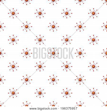 Virus or bacteria pattern seamless repeat in cartoon style vector illustration
