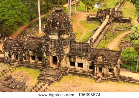Baphuon temple in Siem Reap, Cambodia. The Baphuon is a temple at Angkor Thom. Built in the mid-11th century.
