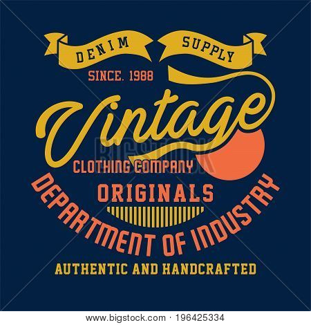 graphic design denim supply vintage clothing company for shirt and print