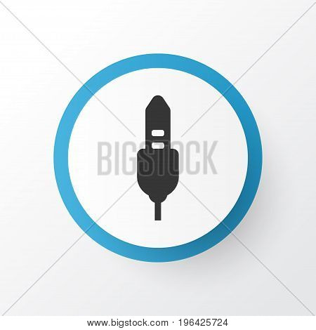 Audio Cable Icon Symbol. Premium Quality Isolated Aux Cord Element In Trendy Style.