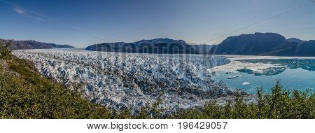 Glacier in a sunny day near Narsarsuaq Greenland