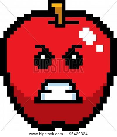 Angry 8-bit Cartoon Apple