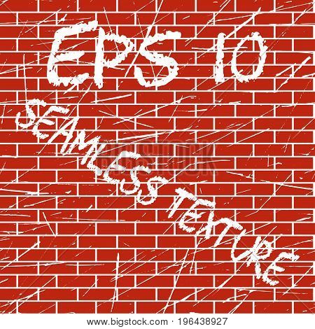 Vector Brick Wall grunge scratched seamless Texture