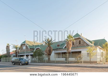 KEETMANSHOOP NAMIBIA - JUNE 13 2017: Johanniter Haus the first hospital for white people in Keetmanshoop was built in 1912. It is used as office building today