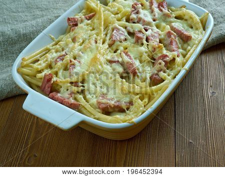 Italian Baked Pasta With Salami