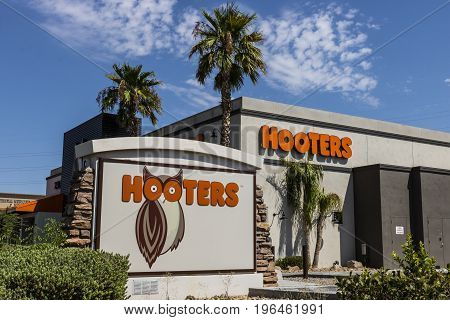 Las Vegas - Circa July 2017: Hooters Dine In Restaurant Location. Hooters operates and franchises over 430 locations III