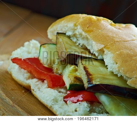 Grilled Ratatouille Muffuletta Sandwich