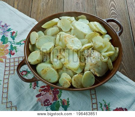 Baked Garlic Chicken And Potatoes