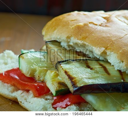 Grilled Ratatouille Muffuletta Sandwich