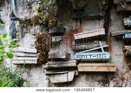 In Philipphines The  Typical Hanging Cemetery