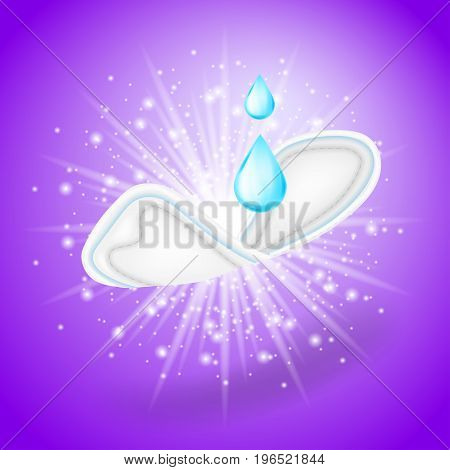 Sanitary Napkin Vector Background vector 3d illustration
