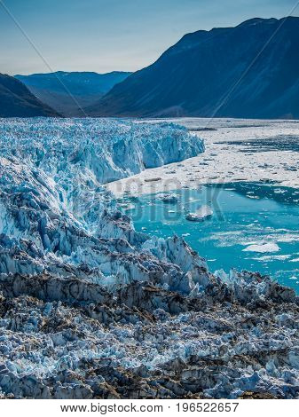 Glacier in a sunny day near Narsarsuaq Greenland