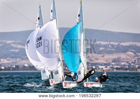 Athletes Yachts In Action During 