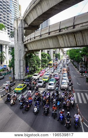 Street At Downtown In Bangkok, Thailand