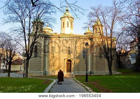 Church in the city of belgrado serbia