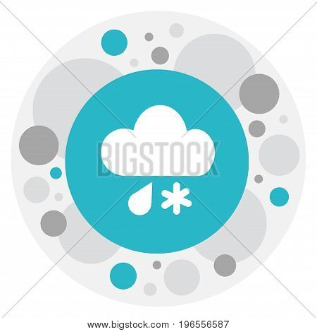 Vector Illustration Of Climate Symbol On Precipitation Icon