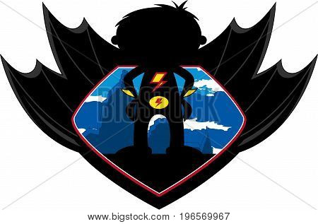 Winged Superhero Badge