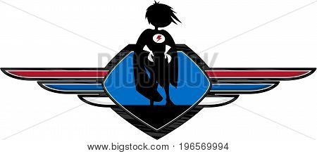Superhero Silhouette Shield