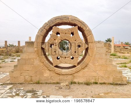 Hisham's Palace Stone Decoration In City Of Jericho In Old City In Palestine, Israel